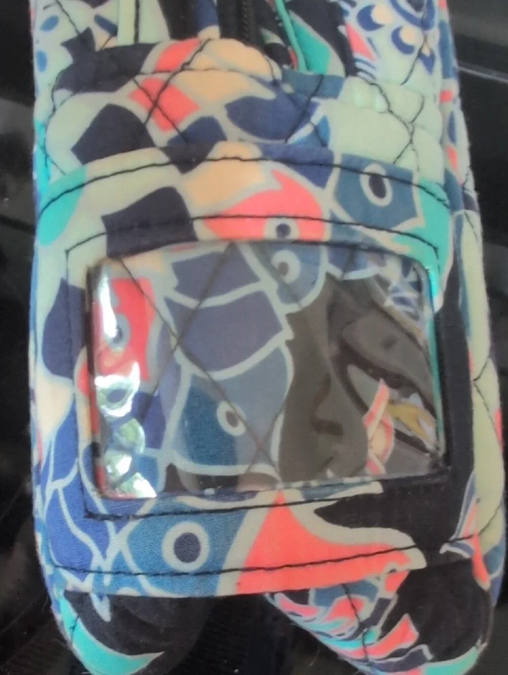 Vera Bradley Quilted Floral Mini Backpack in Navy, Teal, Coral